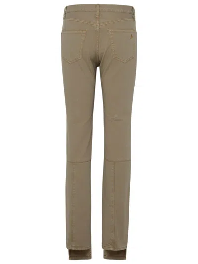 Shop Attico Logo Embroidered Skinny Fit Jeans In Beige