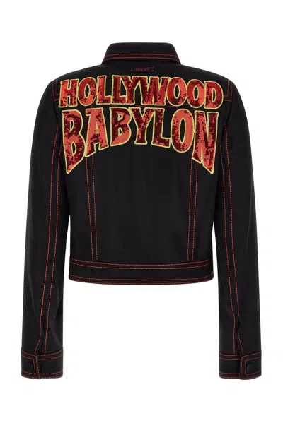 Gucci Hollywood Babylon-sequinned Denim Jacket In Black