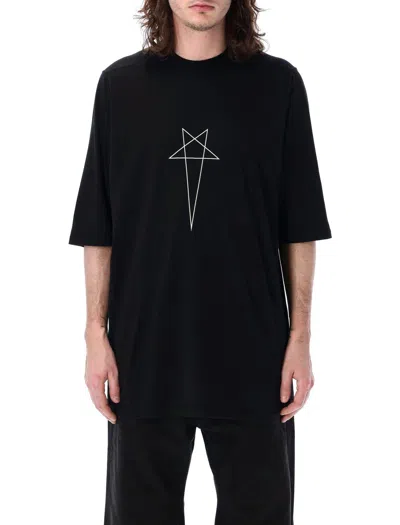 Shop Drkshdw Star Detailed Crewneck T-shirt In Black Milk
