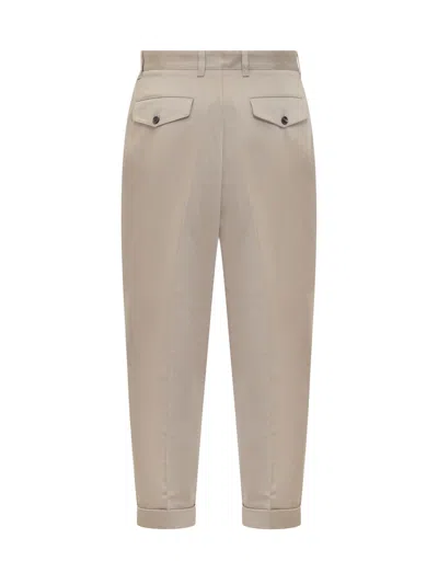 Shop Ami Alexandre Mattiussi Cotton Trousers In Light Beige