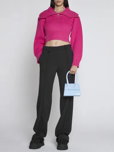 Jacquemus Risoul Merino Wool Sweater In Pink