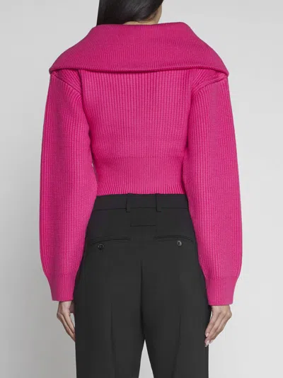Jacquemus Risoul Merino Wool Sweater In Pink