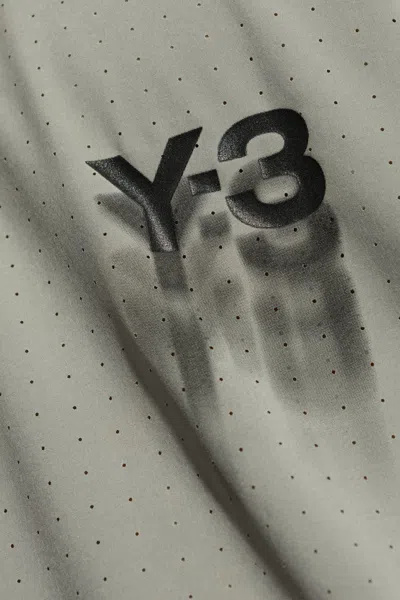 Shop Y-3 Logo Printed Perforated T-shirt