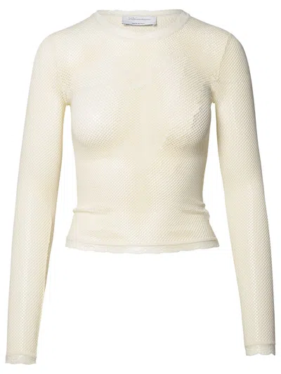 Shop Blumarine White Polyamide Blend T-shirt