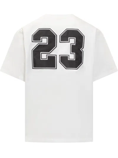 Shop Off-white Logo Detailed Short-sleeved Shirt In White/black