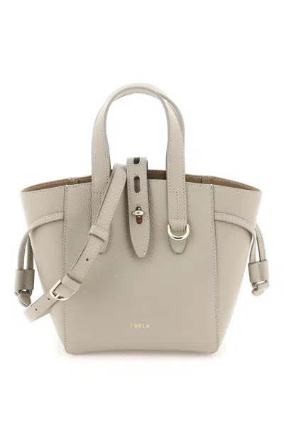 Shop Furla Net Logo Printed Mini Tote Bag In Marmo C