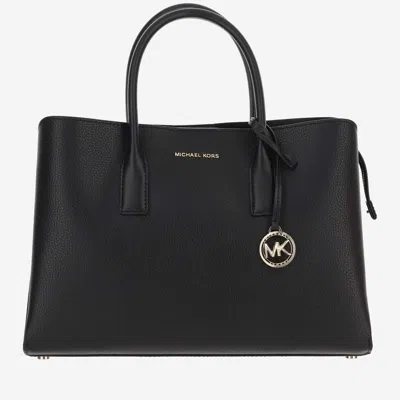 Shop Michael Kors Ruthie Large Leather Handbag In Black