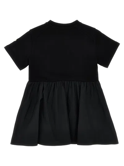 Shop Moncler Tiered Dress In Black