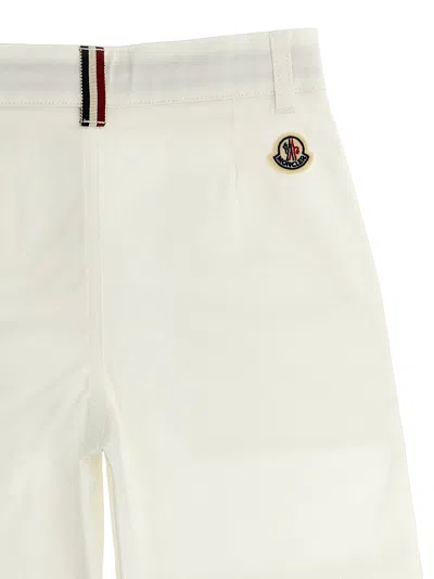Shop Moncler Logo Patch Shorts In White