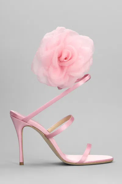 Shop Magda Butrym Sandals In Rose-pink Viscose