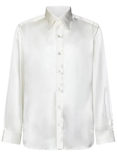 Shop Tom Ford Shirt In Silk White