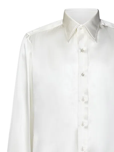 Shop Tom Ford Shirt In Silk White