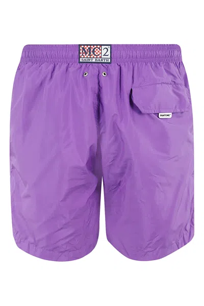 Shop Mc2 Saint Barth Ultralight Swim Short Pantone In Purple
