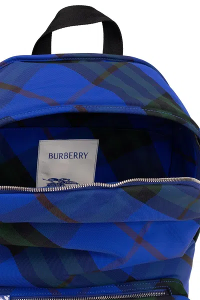 Shop Burberry Shield Vintage Check-printed Zipped Backpack In Knight
