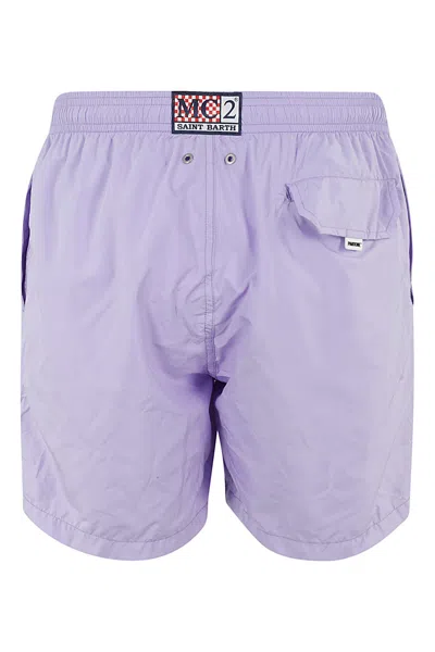 Shop Mc2 Saint Barth Ultralight Swim Short Pantone In Lilac