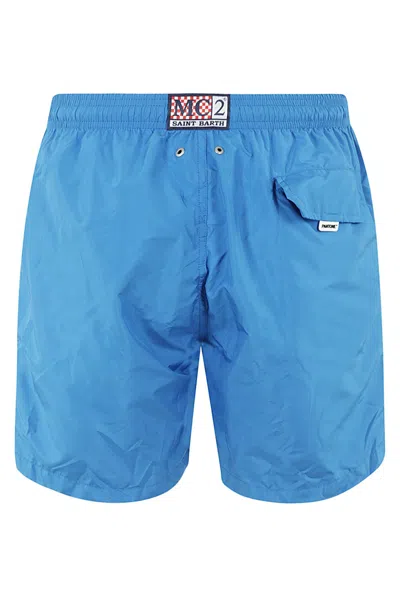Shop Mc2 Saint Barth Ultralight Swim Short Pantone In Bluette