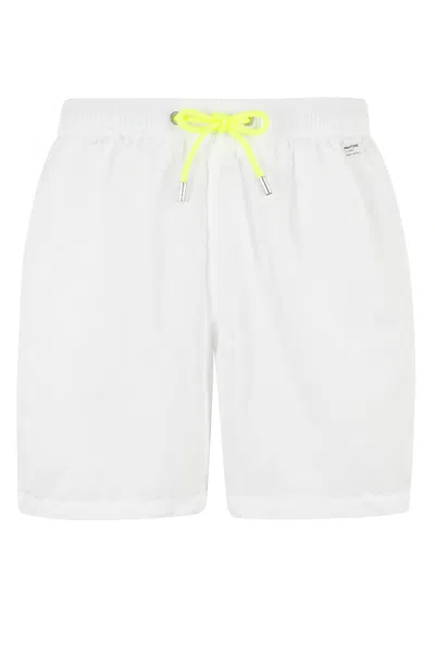 Shop Mc2 Saint Barth Ultralight Swim Short Pantone In White