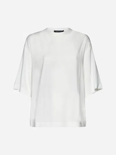 Shop Fabiana Filippi Viscose T-shirt  In White
