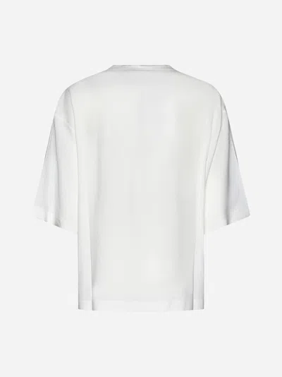 Shop Fabiana Filippi Viscose T-shirt  In White