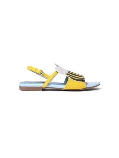 Shop Stella Mccartney Bee Strap Sandals In Yellow