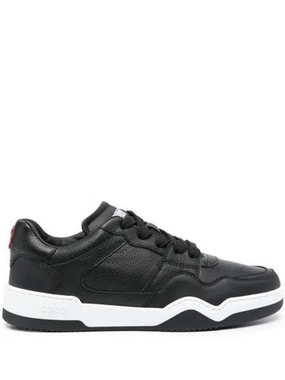 Shop Dsquared2 Black Spiker Sneakers