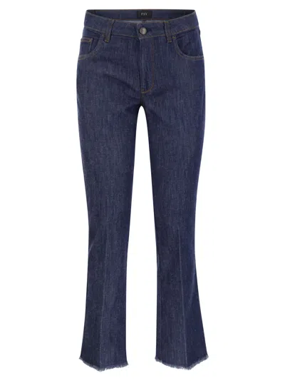 Shop Fay Denim 5-pocket Trousers  In Bluette