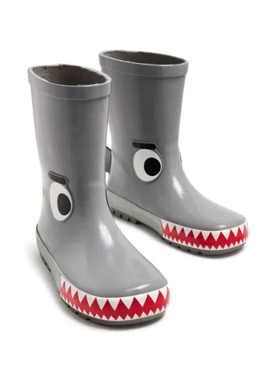 Shop Stella Mccartney Shark Rain Boots In Grey
