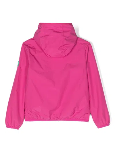 Shop Save The Duck Hooded Windbreaker Jacket In Fuchsia In Pink