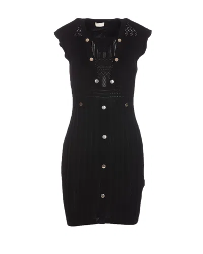 Shop Liu •jo Knitted Mini Dress Liu-jo In Black