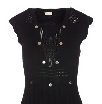 Shop Liu •jo Knitted Mini Dress Liu-jo In Black