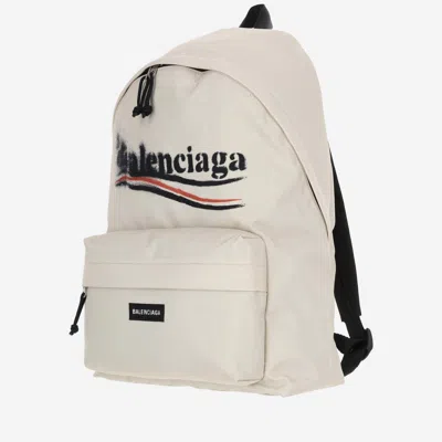 Shop Balenciaga Explorer Backpack In Beige