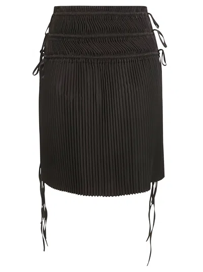 Shop Helmut Lang Pleated Skirt In Black