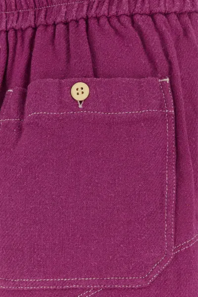 Isabel Marant Étoile Tyrian Purple Silk Talapiz Shorts In Mauve