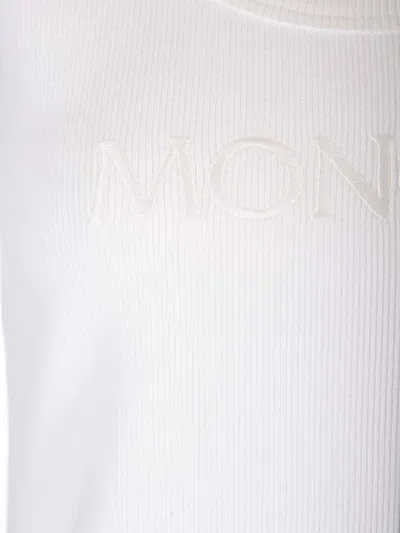 Shop Moncler Ribbed Tank Top With Embroidered Logo