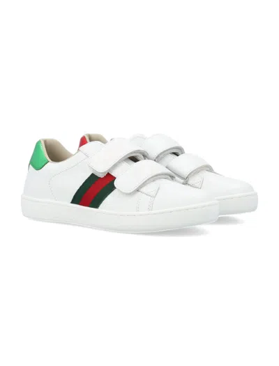 Shop Gucci Ace Leather Sneaker In White