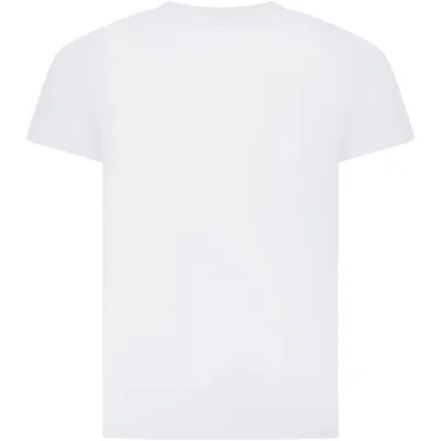 Shop Fendi White T-shirt For Girl With Iconic Ff