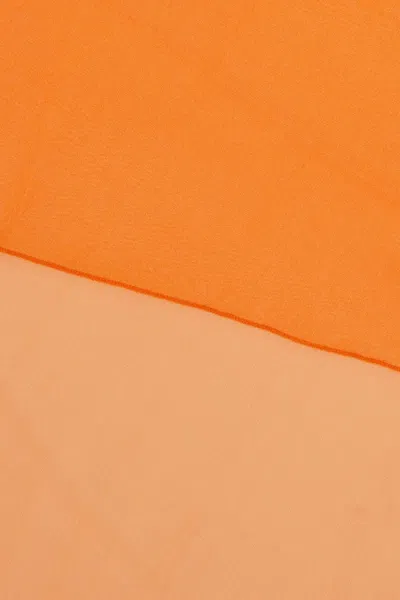 Shop Alberta Ferretti Orange Silk Scarf