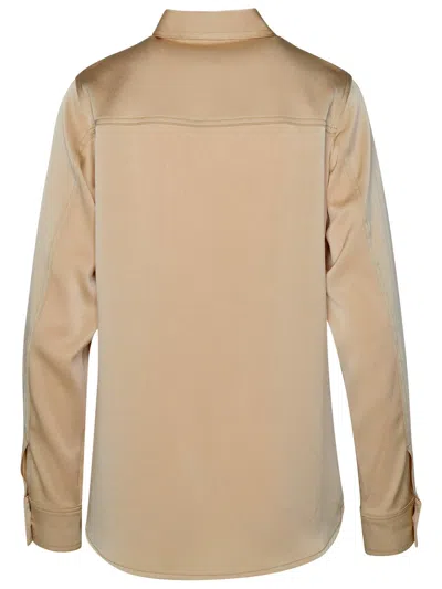 Shop Michael Michael Kors Gold Triacetate Shirt In Buff