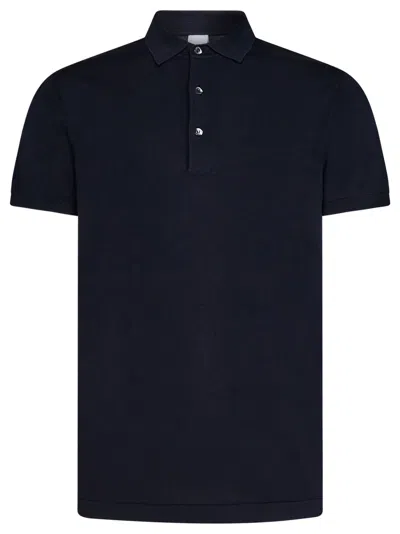 Shop Aspesi Polo Shirt In Navy