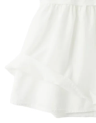 Shop Il Gufo Sleeveless Dress In White Cotton Voile