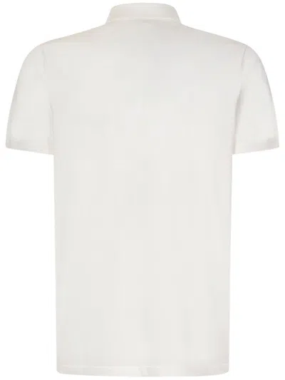 Shop Aspesi Buttoned Short-sleeved Polo Shirt In Bianco