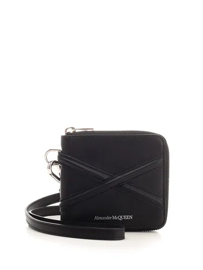 Shop Alexander Mcqueen Zip Wallet In Black