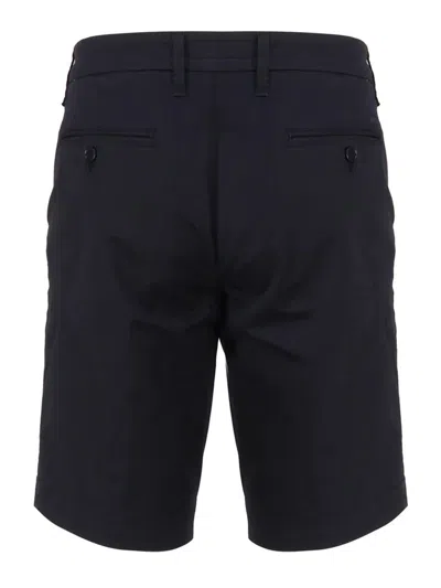 Shop Fay Blue Stretch Cotton Shorts