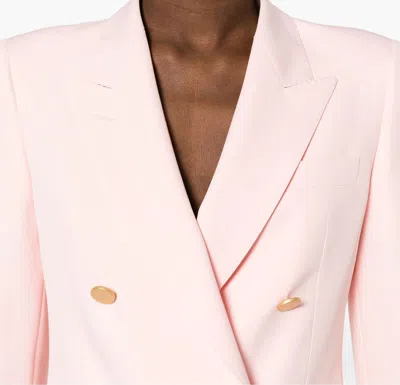 Shop Tagliatore Pink Double-breasted Suit In Rose