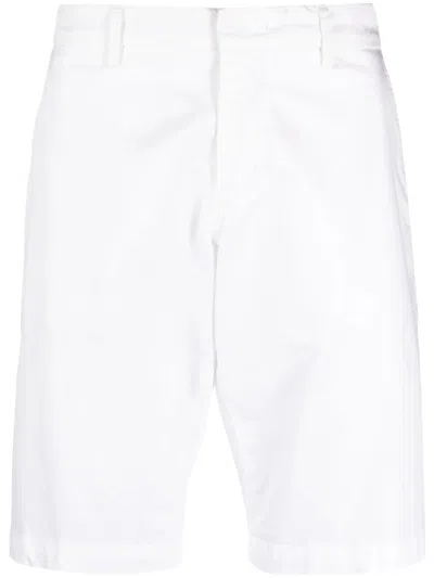 Shop Fay White Stretch Cotton Shorts