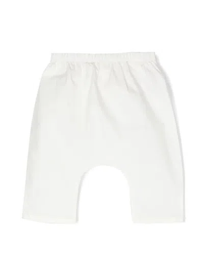 Shop Teddy &amp; Minou White Stretch Cotton Trousers With Drawstring