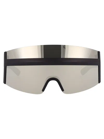 Shop Mykita Satori Sunglasses In 347 Md35 Slate Grey Silver Flach Double S