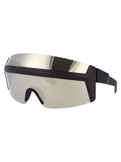 Shop Mykita Satori Sunglasses In 347 Md35 Slate Grey Silver Flach Double S