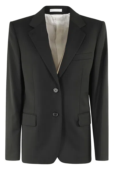 Helmut Lang Curved Classic Blazer In Black
