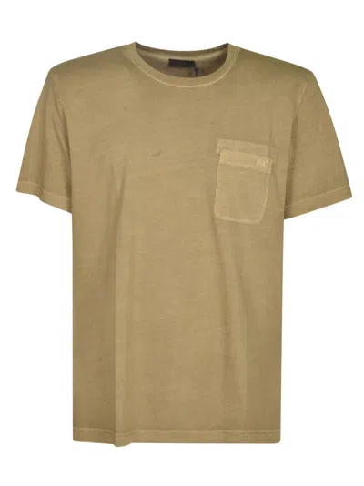 Shop Fay Pocket Detail T-shirt In Verde Militare
